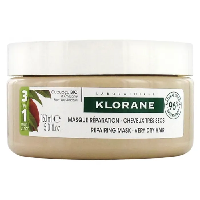 Maschera riparatrice per capelli secchi al Cupuaçu Klorane 150 ml