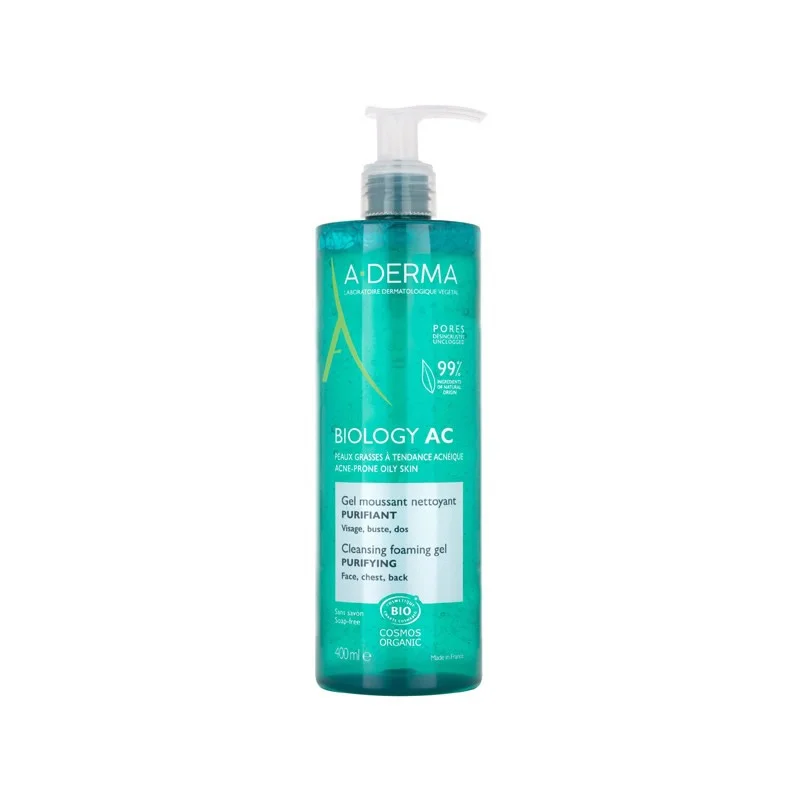 A-Derma Gel Detergente Purificante Biology AC 400ml