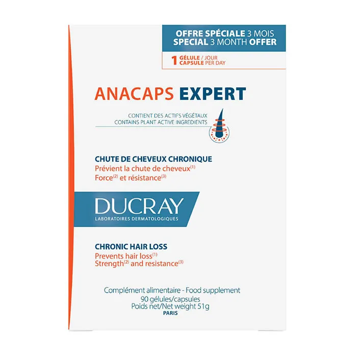 Integratore per la caduta dei capelli Anacaps Expert 3×30 unità
