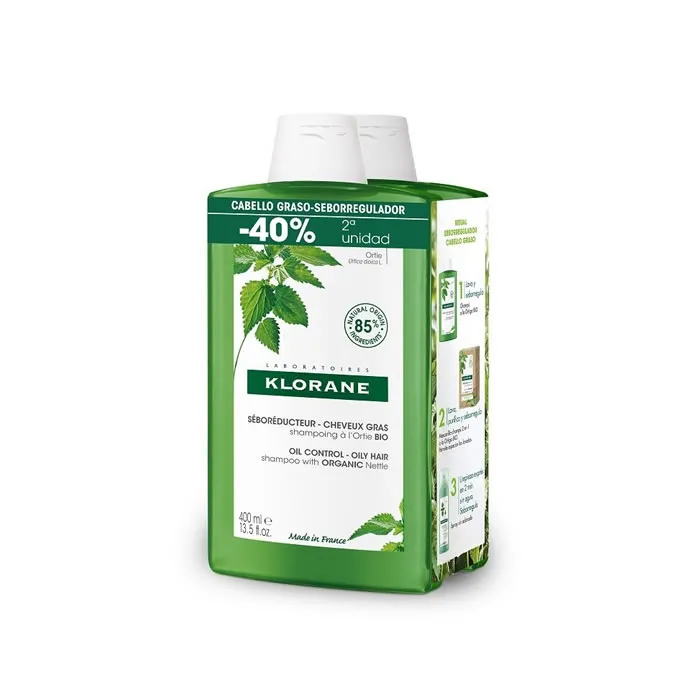 Klorane Duplo Shampoo all’Ortica 2x400ml