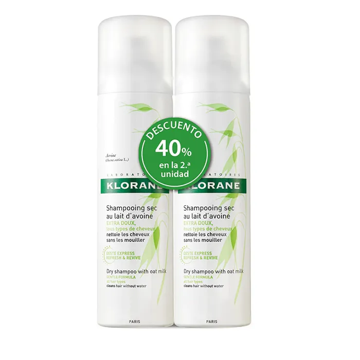 Klorane Shampoo Secco Ultra Delicato Estratto d’Avena 2 x 150 ml