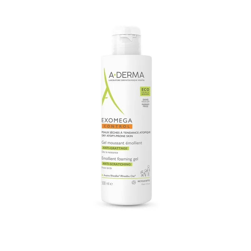 A-Derma Exomega Control Gel Espumoso Emoliente 500ml A-Derma Exomega Control Gel Espumoso Emoliente 500ml