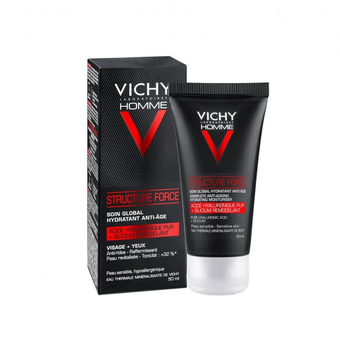 Vichy Homme Structure Force Anti-Aging Idratante Pelle Sensibile 50 ml