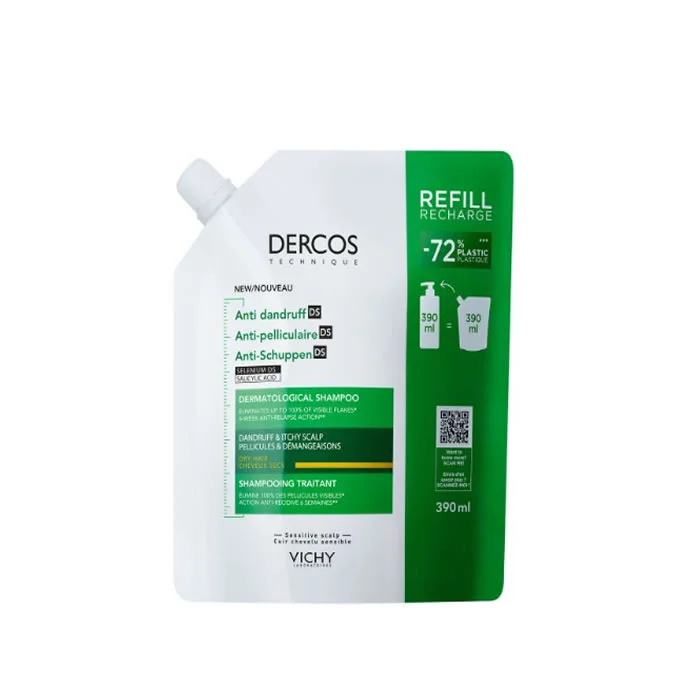 Dercos Shampoo Antiforfora Capelli Normali e Grassi Eco Ricarica 390ml