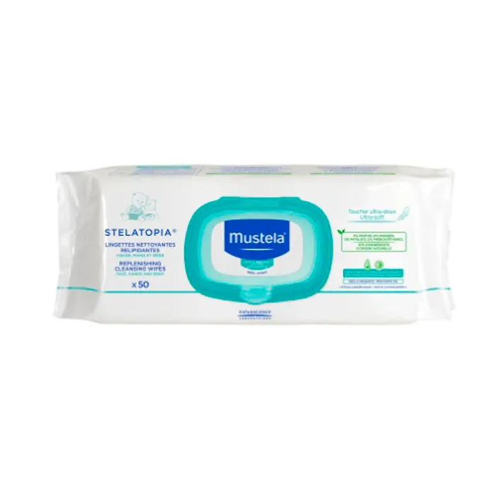Mustela Stelatopia Salviettine Detergenti Restitutive 50U