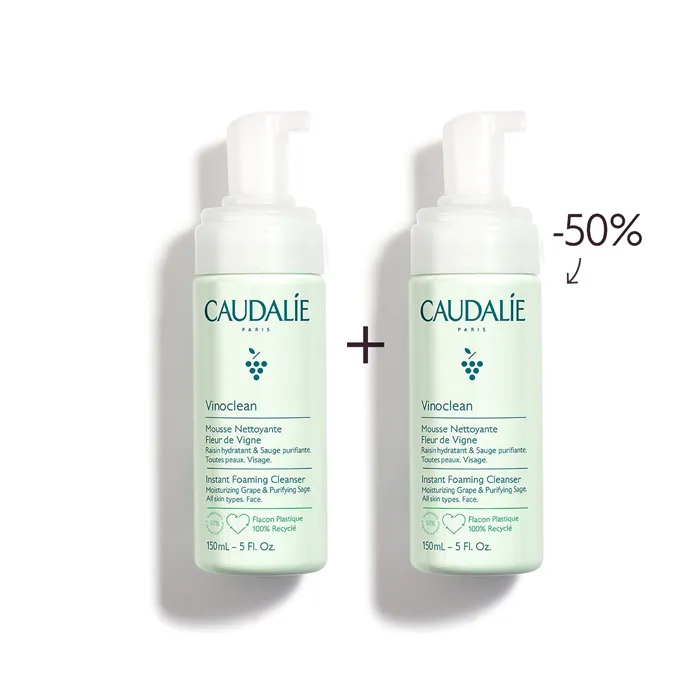 Caudalie Vin Clean Duo Detergente Schiumogeno Istantaneo 2x150ml