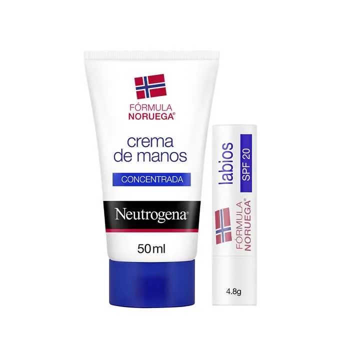 Crema mani profumata Neutrogena 50 ml + protezione labbra SPF 20 4,8 g