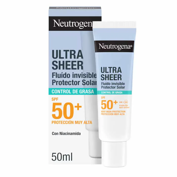 Neutrogena Ultra Sheer Invisible Fluid Suscreen Oil Control Spf50+ 50ml