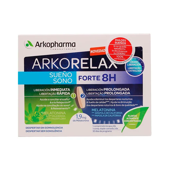 Arkopharma Arko Relax Sleep Forte 8H30 Compresse a due strati