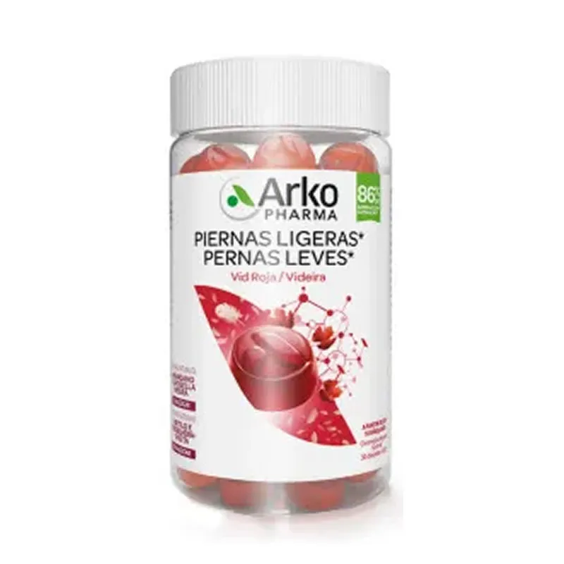 Arkopharma Light Legs 60 Gommose Gusto Mirtillo Rosso e Ribes Nero