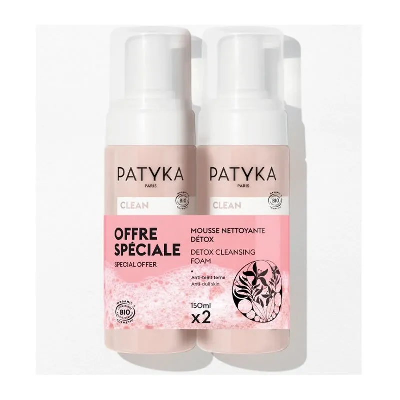 Patyka Duo Detox Mousse Detergente 2x 150ml