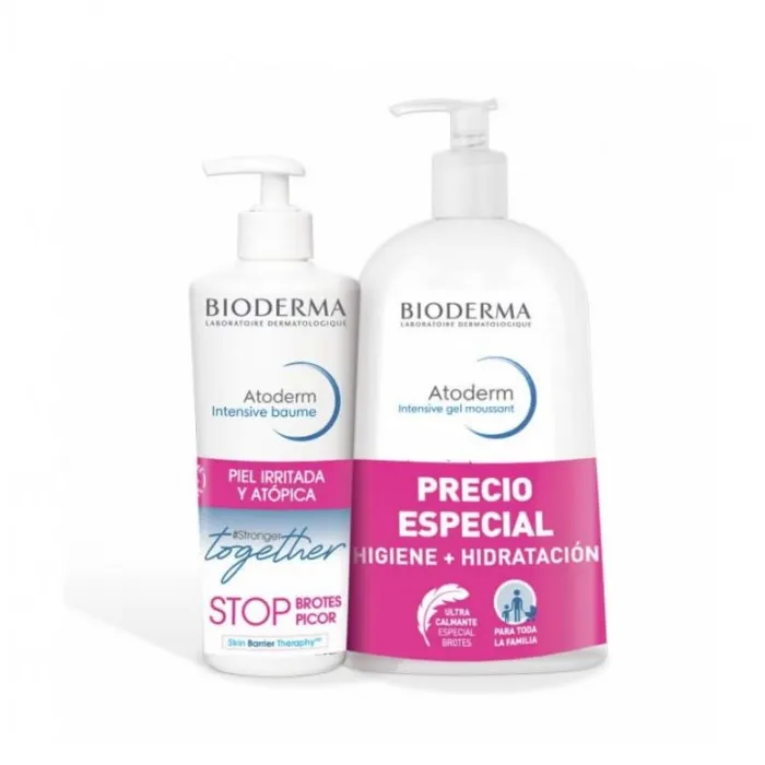 Bioderma Atoderm Intensive Baume 500ml+Atoderm Intensive Gel Moussant 1000 ml Set 2 Pezzi