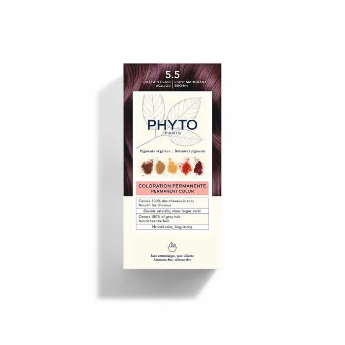 Phyto Hair Colour By Phytocolor 5.5 Light Mahogany Brown 180g Phyto Hair Colour By Phytocolor 5.5 Light Mahogany Brown 180g