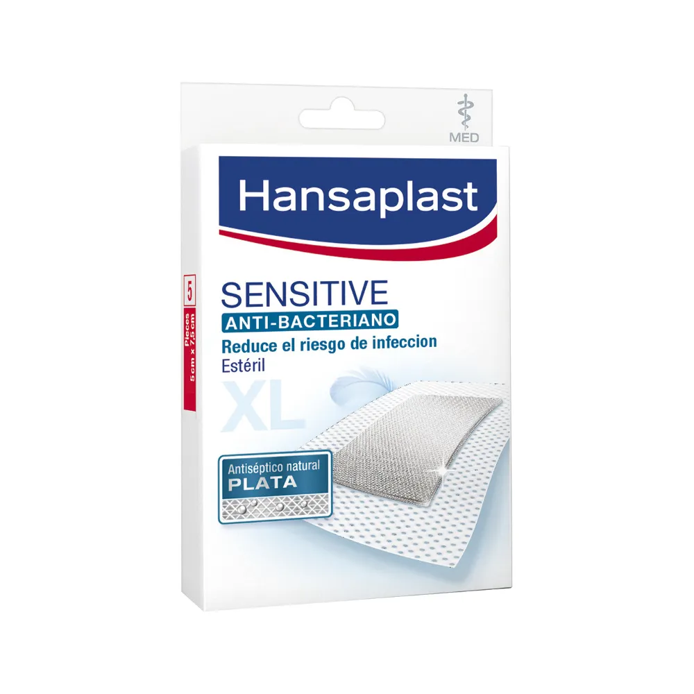 Hansaplast Med Sil Sensitive 5 Cm X 7,5 Cm 5 pz