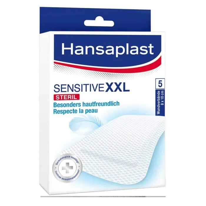 Hansaplast Sensitive XXL 8×10 5U