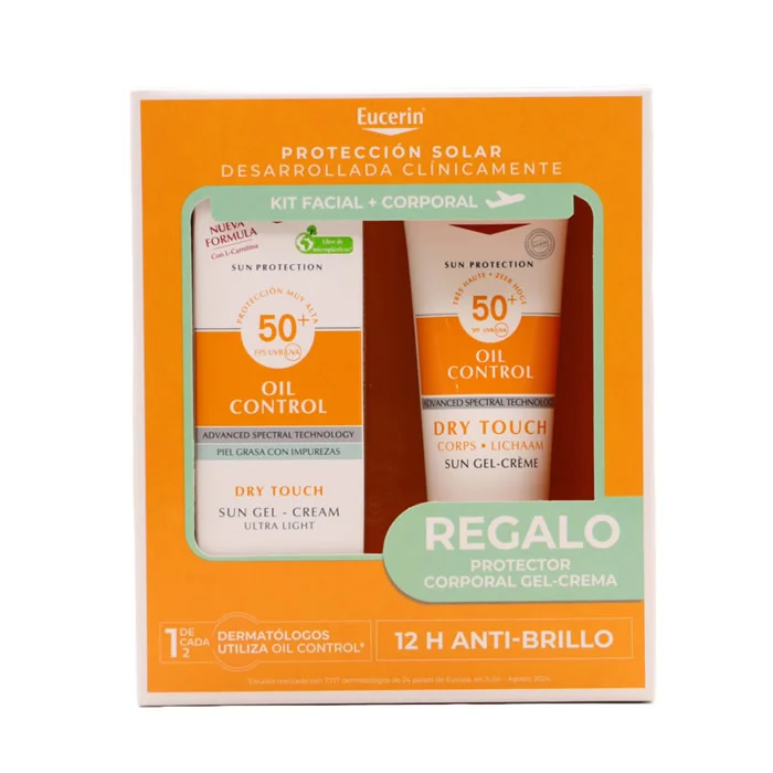 Eucerin Sun Gel Creme Oil Control Dry Touch Fps 50 50 ml Set 2 Pezzi