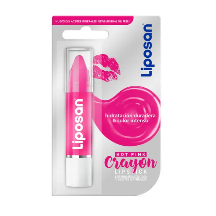 Balsamo labbra Liposan Crayon con colore rosa acceso