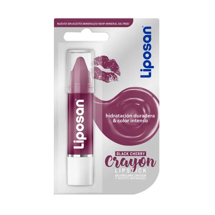 Balsamo labbra Liposan Crayon con colore ciliegia nera