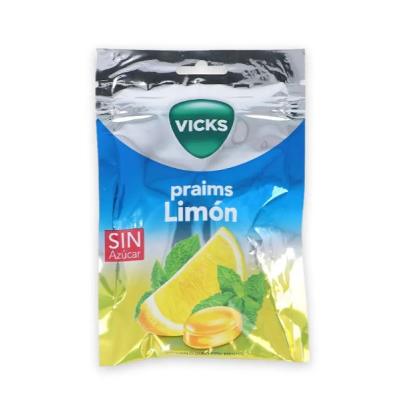 Caramelle dure al limone Vicks con mentolo, 1 bustina da 72 g