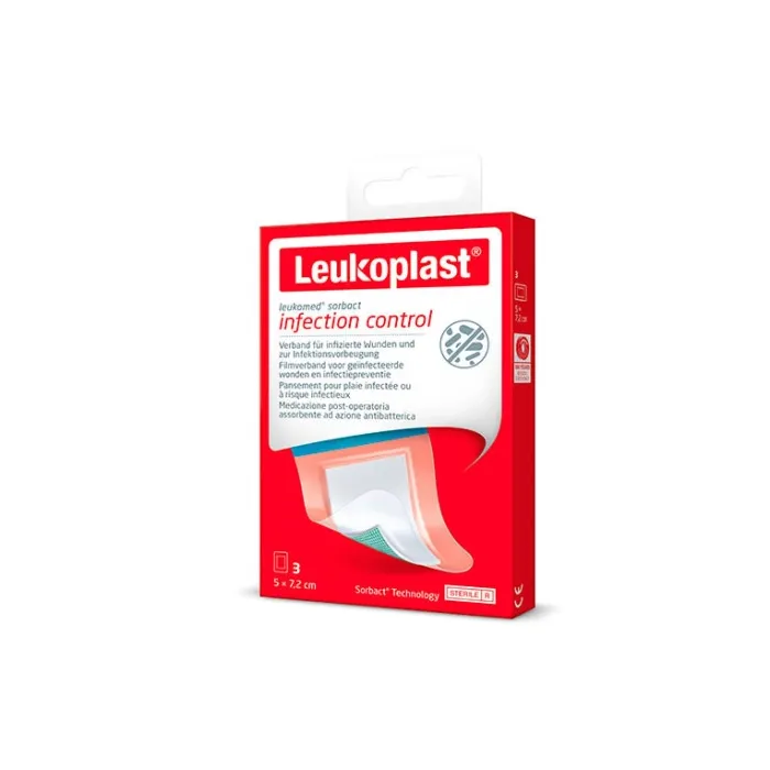 Medicazione Leukomed Sorbact 5×7,2cm 3 unità
