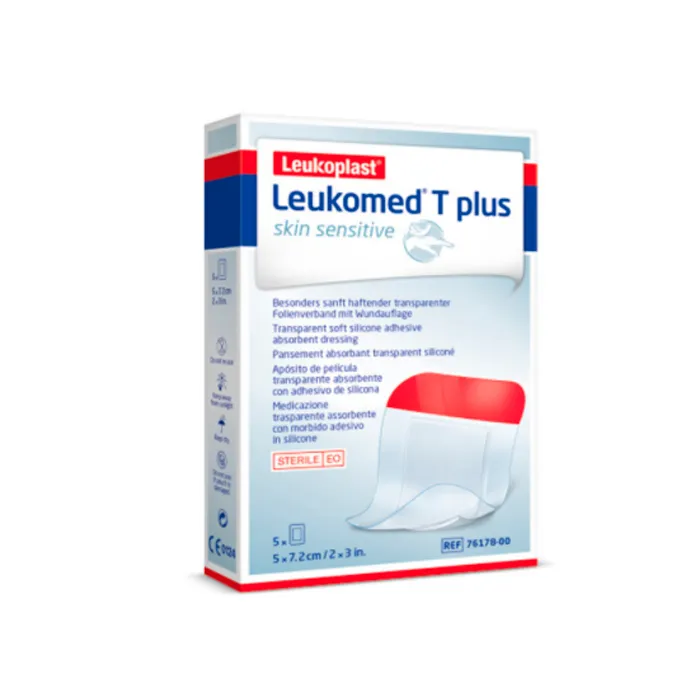 Leukomed T Plus Pelle Sensibile 5×7,2cm 5U