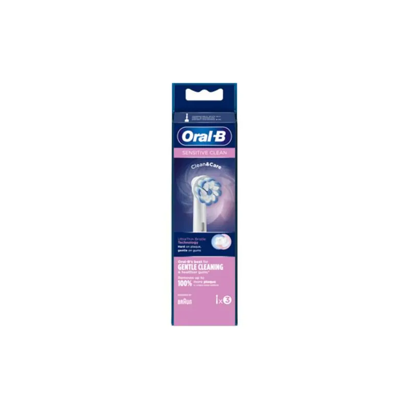 Testina di ricambio Oral-B Sensitive Clean, 3 pezzi.