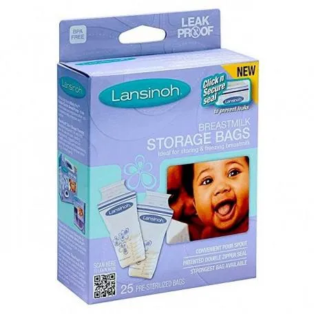 Sacchetti per congelare il latte materno Lansinoh 25 unità