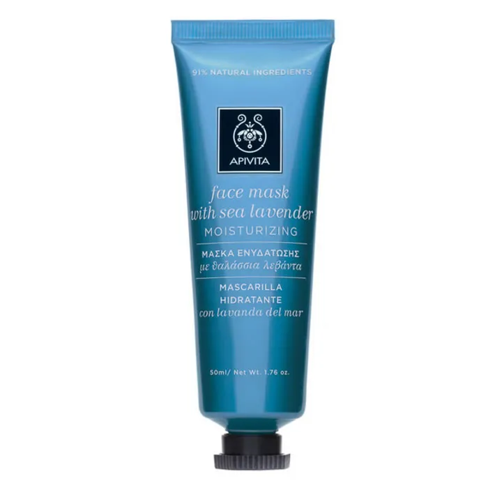 Maschera viso idratante Apivita con lavanda di mare 50 ml