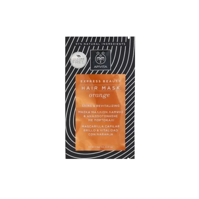 Maschera per capelli Apivita Shine And Revitalizing Orange 20ml