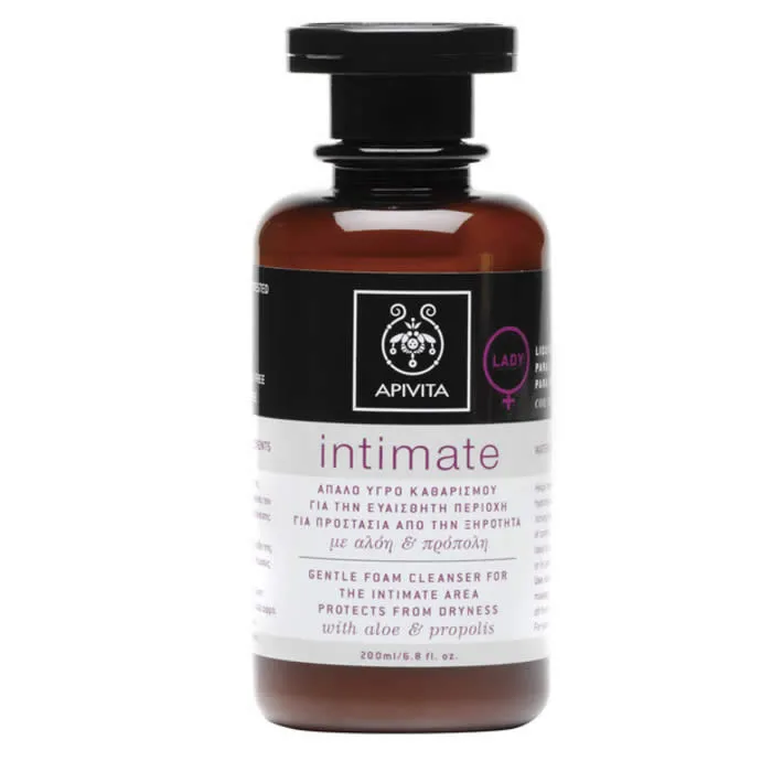 Apivita Detergente Schiuma Delicato per la Zona Intima Protegge dalla Secchezza 200ml