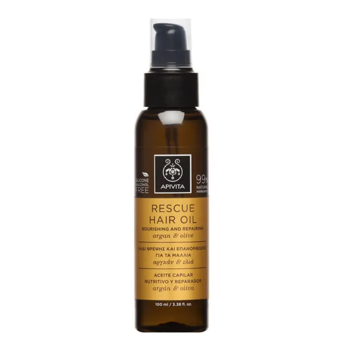 Apivita Rescue Hair Oil con olio di argan e oliva 150 ml