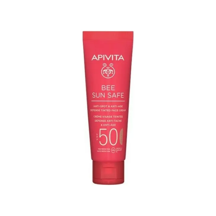 Apivita Bee Sun Crema Viso Colorata Anti-Macchie e Anti-Età SPF50 50 ml