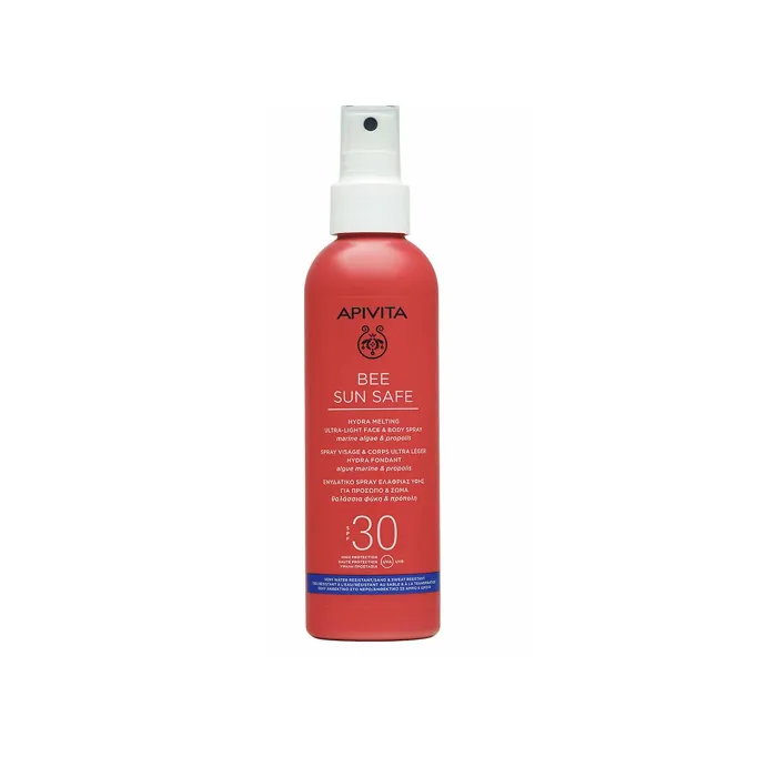 Apivita Bee Sun Safe Hydra Melting Spray viso e corpo ultraleggero SPF30 200 ml