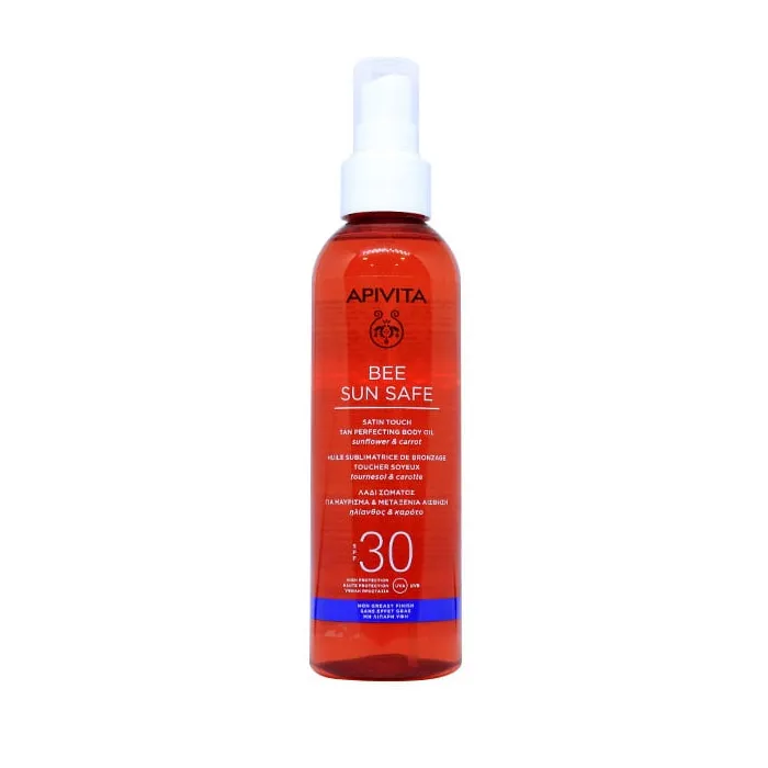 Apivita Bee Sun Safe Body Oil per abbronzatura e sensazione setosa SPF30 200 ml