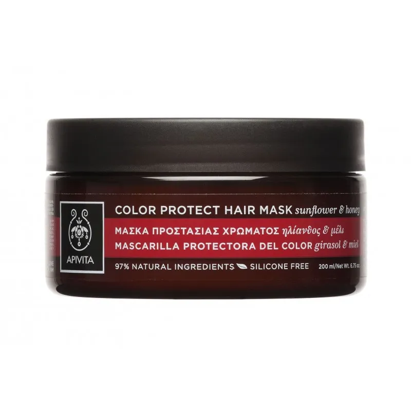 Maschera per capelli Apivita Color Protect Girasole e miele 200 ml