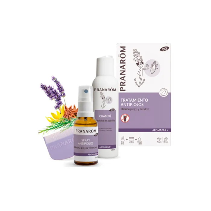 Pranarom Aromap Ar+ Shampoo Anti-pidocchi 125ml Duplo Spray Anti-pidocchi 30ml + Pettine Nit
