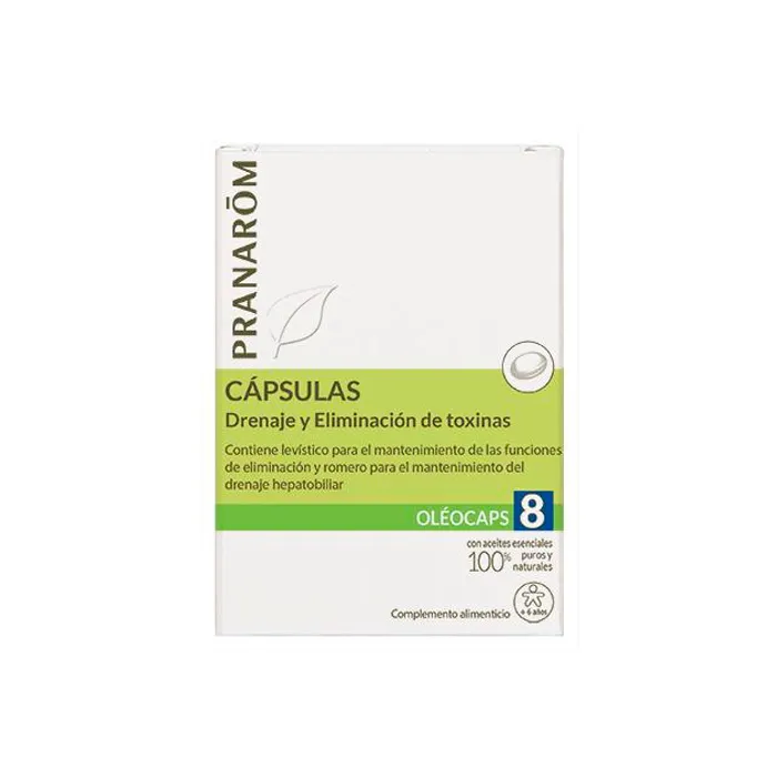 Pranarom Olio Caps 8 Drenaggio Detox 30 Caps