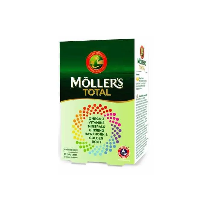 Möller’s Total Multivitamins + Omega-3 (28 compresse + 28 perle)