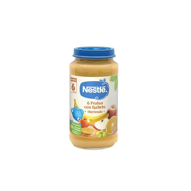 Nestlé Nestlé Jarrito 6 Frutas Con Biscuit Merienda 6m 250g