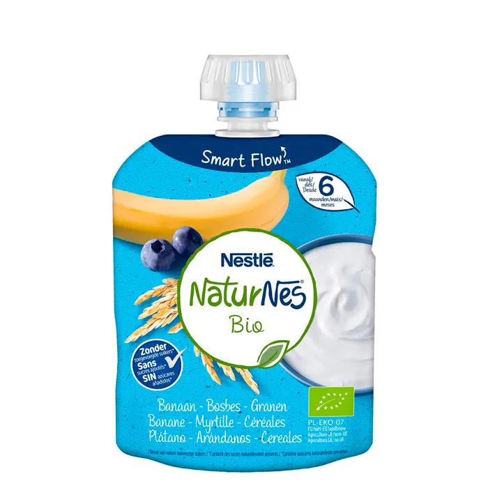 Naturnes Bio Banana Mirtilli e Cereali 90g