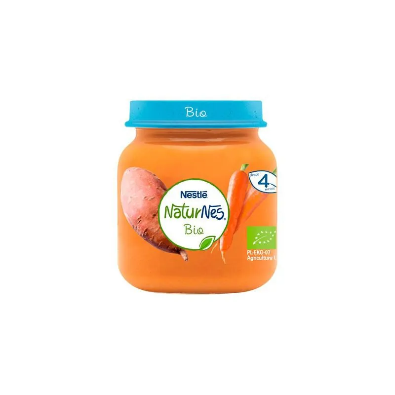 Nestlé Nestlé Naturnes Barattolo di carote e patate dolci biologiche 4m 125g