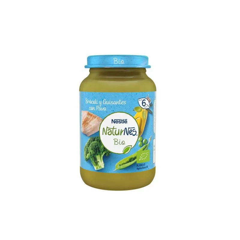 Nestlé Naturnes Bio Broccoli, Piselli e Tacchino Barattolo 6m 190g