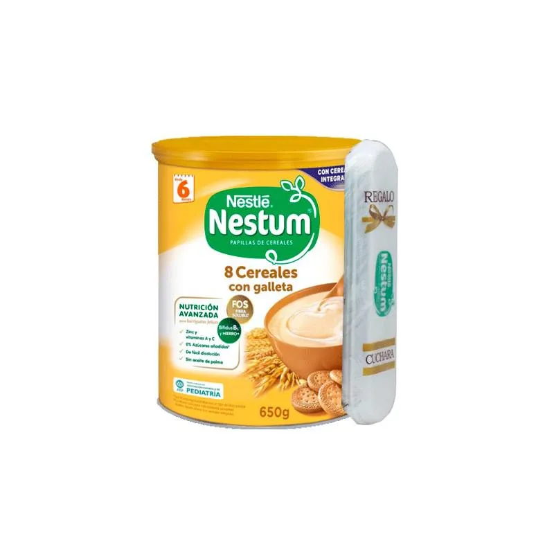 Nestle Nestum 8 Cereali con Biscotto 650g Cucchiaio Regalo