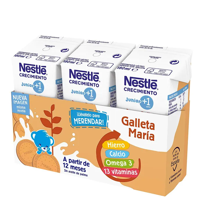 Nestlé Growth Milk 1+ Biscotti 3x180ml