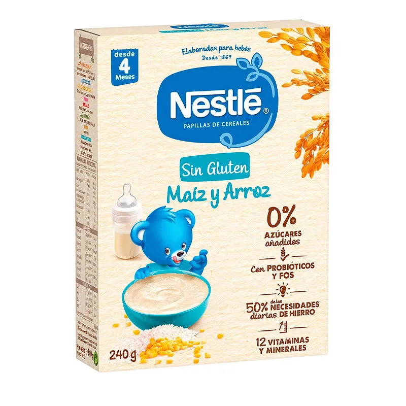 Nestlé Papilla Senza Glutine Mais e Riso 240g