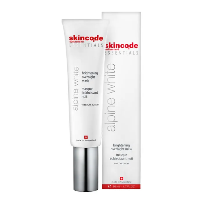 Maschera illuminante notturna Skincode Essentials Alpine White 50 ml