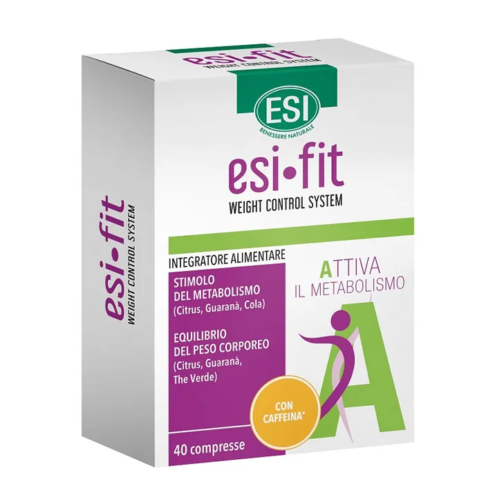 Esi Fit Attiva il Metabolismo Integratore Alimentare con Caffeina 40 Compresse