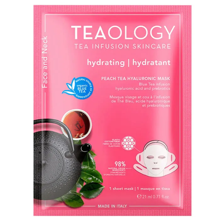 Teaology Maschera idratante illuminante al tè blu e acido ialuronico 21 ml