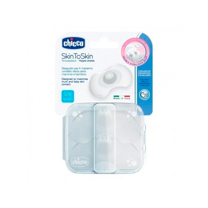 Chicco Protezione per capezzoli pelle a pelle in silicone S-M 2U