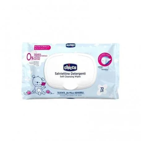 Salviette Chicco con coperchio, 72 pezzi